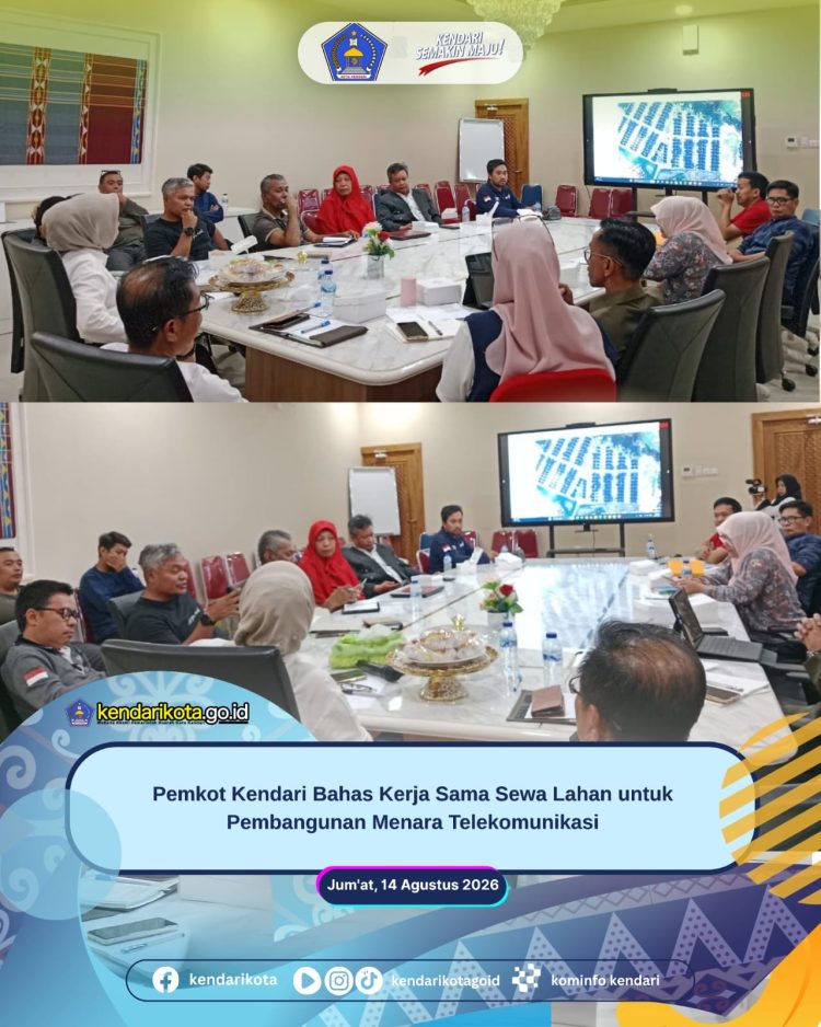 Pemkot Kendari Bahas Kerja Sama Sewa Lahan untuk Pembangunan Menara Telekomunikasi