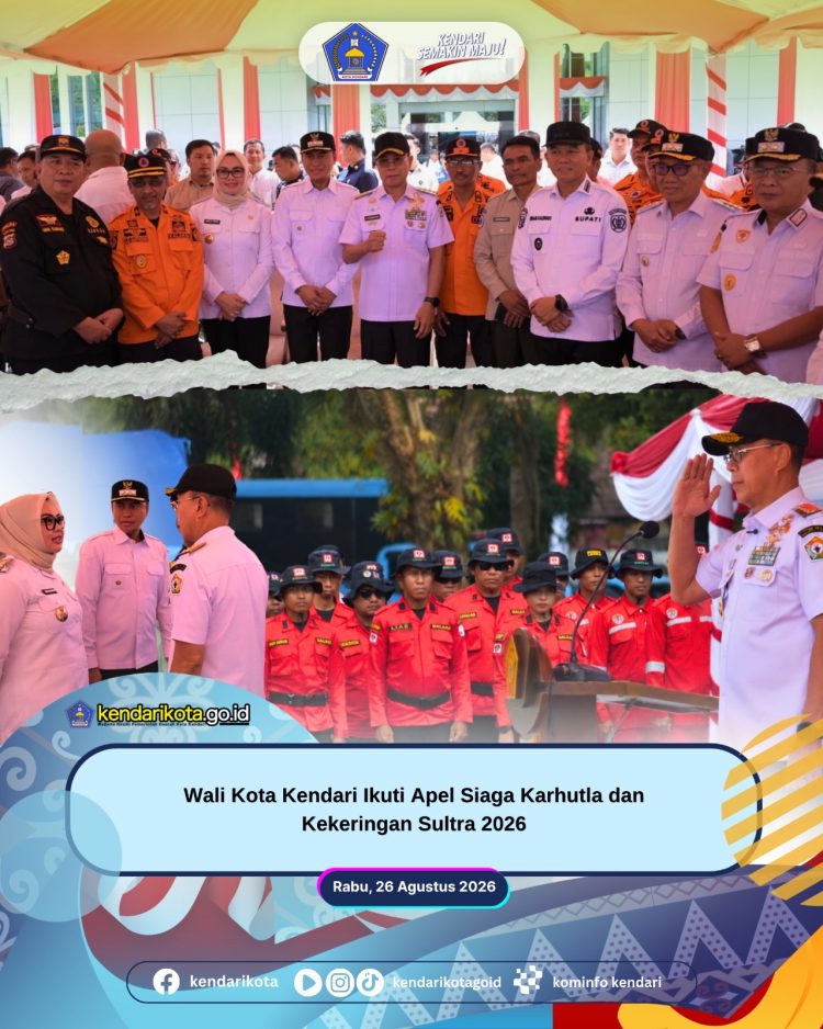 Wali Kota Kendari Ikuti Apel Siaga Karhutla dan Kekeringan Sultra 2026