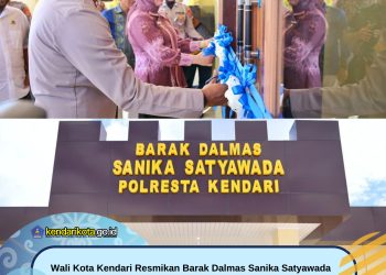 Wali Kota Kendari Resmikan Barak Dalmas Sanika Satyawada Polresta Kendari