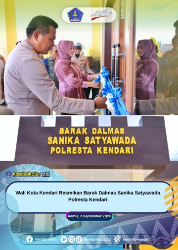 Wali Kota Kendari Resmikan Barak Dalmas Sanika Satyawada Polresta Kendari