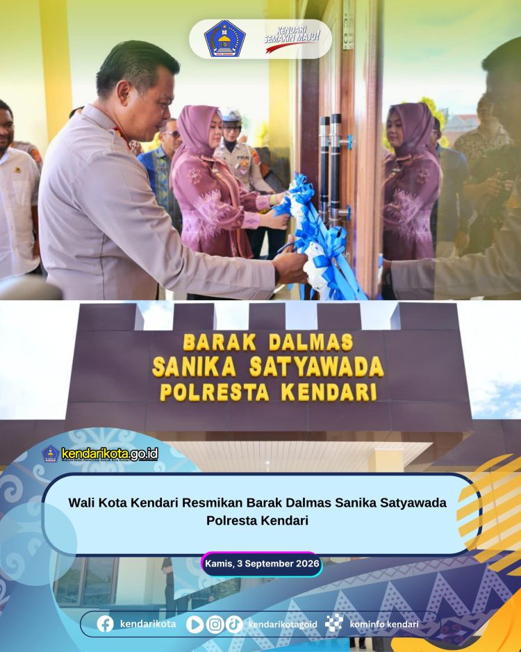 Wali Kota Kendari Resmikan Barak Dalmas Sanika Satyawada Polresta Kendari