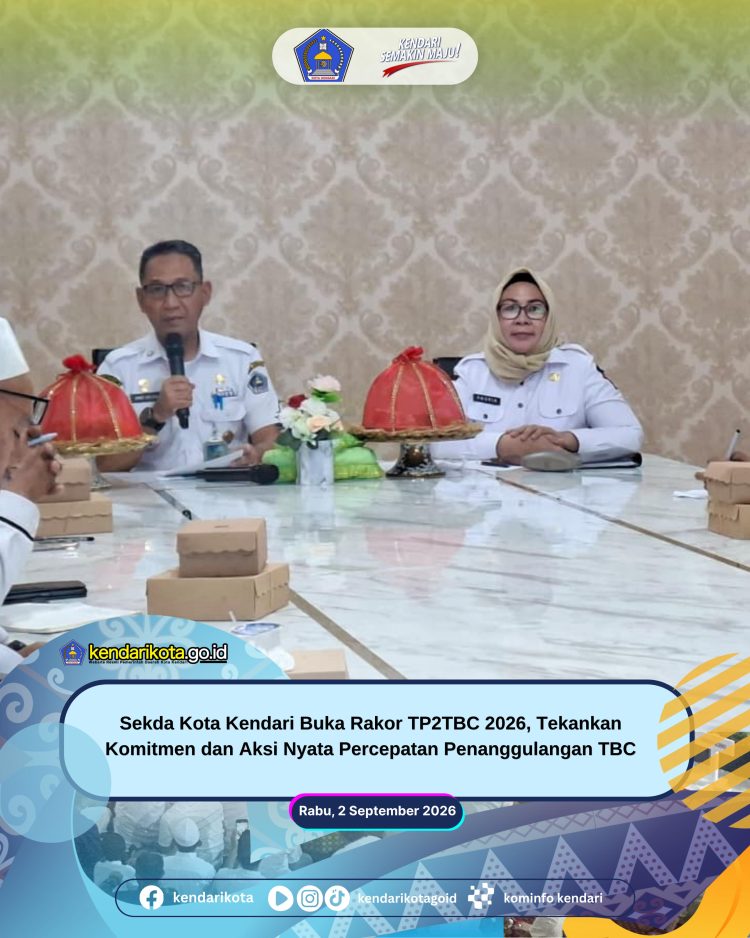 Sekda Kota Kendari Buka Rakor TP2TBC 2026, Tekankan Komitmen dan Aksi Nyata Percepatan Penanggulangan TBC