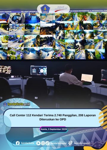 Call Center 112 Kendari Terima 2.740 Panggilan, 208 Laporan Diteruskan ke OPD