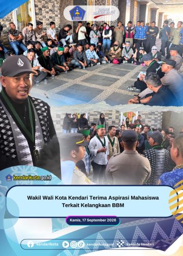 Wakil Wali Kota Kendari Terima Aspirasi Mahasiswa Terkait Kelangkaan BBM