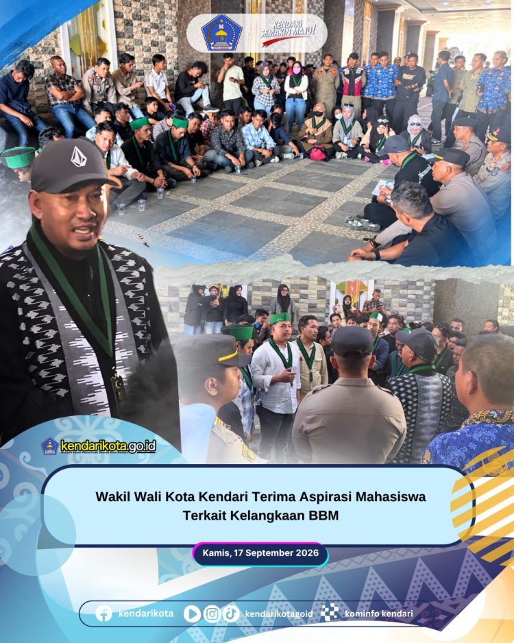 Wakil Wali Kota Kendari Terima Aspirasi Mahasiswa Terkait Kelangkaan BBM