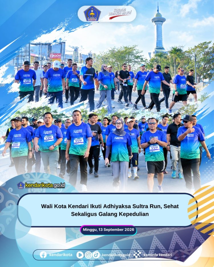 Wali Kota Kendari Ikuti Adhiyaksa Sultra Run, Sehat Sekaligus Galang Kepedulian