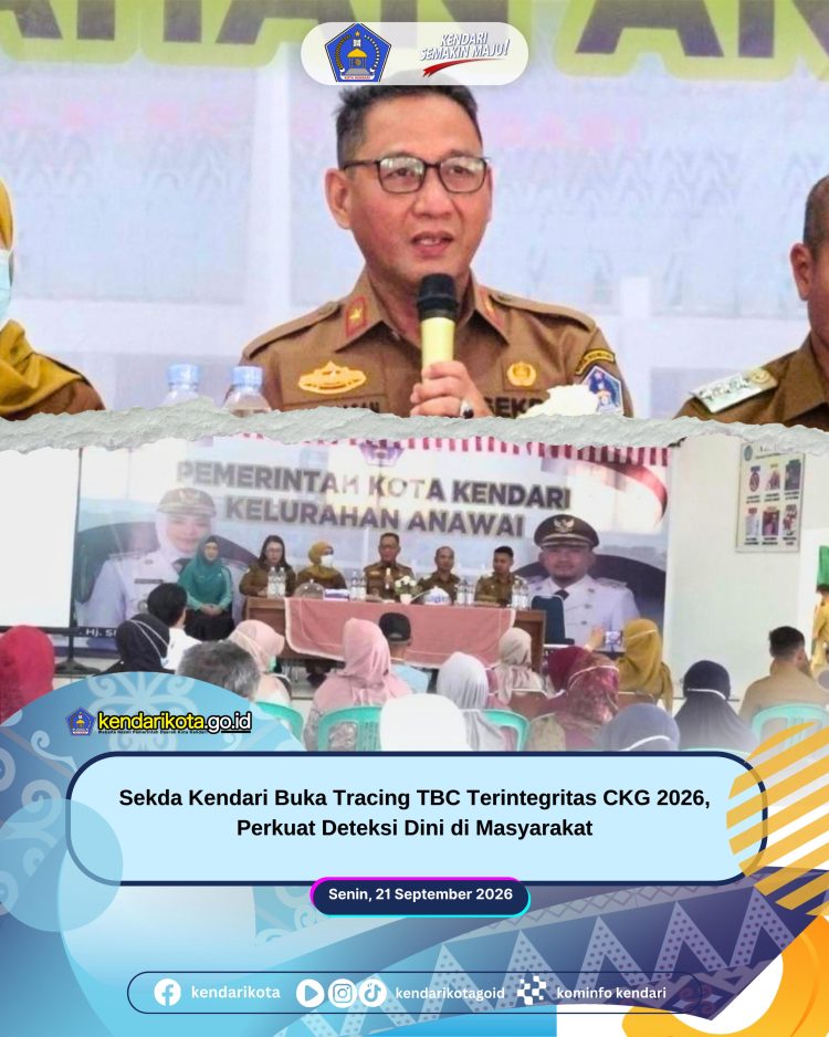 Sekda Kendari Buka Tracing TBC Terintegritas CKG 2026, Perkuat Deteksi Dini di Masyarakat