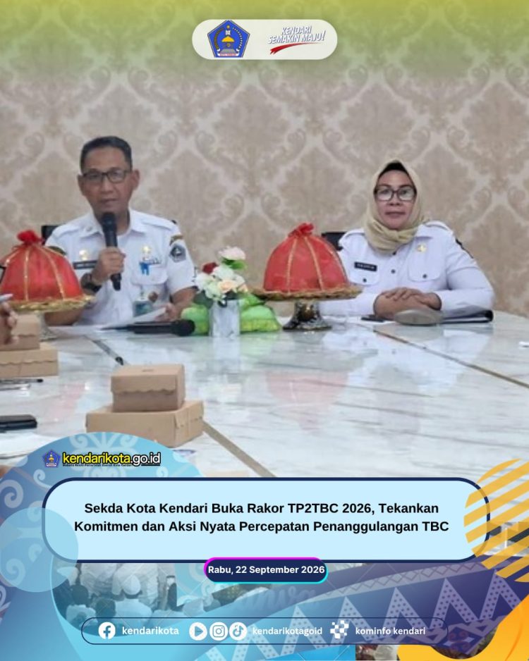 Sekda Kota Kendari Buka Rakor TP2TBC 2026, Tekankan Komitmen dan Aksi Nyata Percepatan Penanggulangan TBC