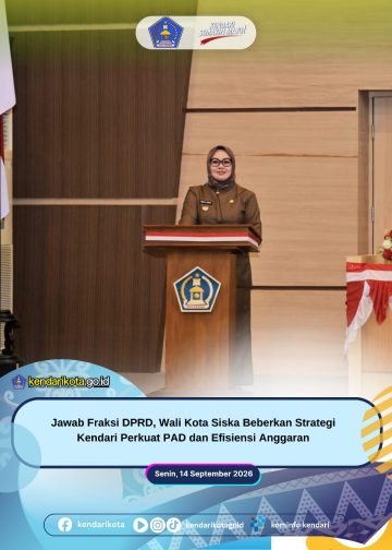 Jawab Fraksi DPRD, Wali Kota Siska Beberkan Strategi Kendari Perkuat PAD dan Efisiensi Anggaran