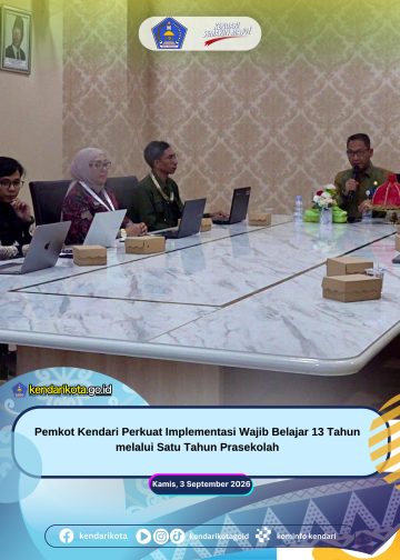 Pemkot Kendari Perkuat Implementasi Wajib Belajar 13 Tahun melalui Satu Tahun Prasekolah