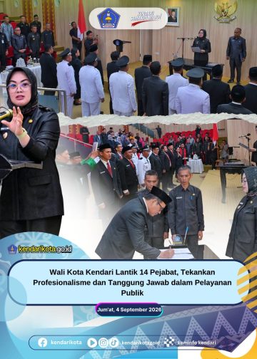 Wali Kota Kendari Lantik 14 Pejabat, Tekankan Profesionalisme dan Tanggung Jawab dalam Pelayanan Publik