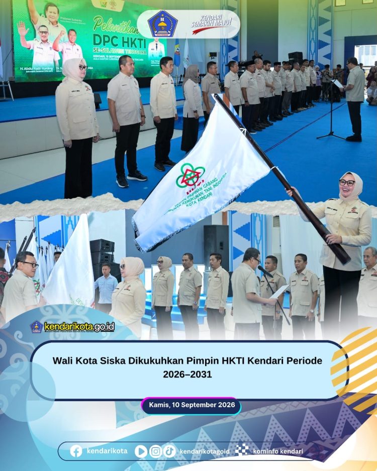 Wali Kota Siska Dikukuhkan Pimpin HKTI Kendari Periode 2026–2031