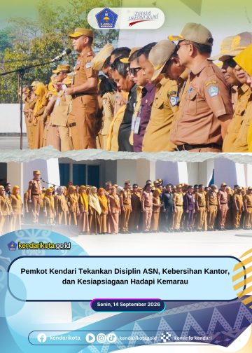 Pemkot Kendari Tekankan Disiplin ASN, Kebersihan Kantor, dan Kesiapsiagaan Hadapi Kemarau