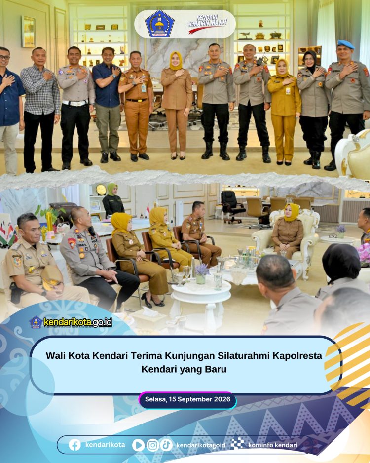 Wali Kota Kendari Terima Kunjungan Silaturahmi Kapolresta Kendari yang Baru