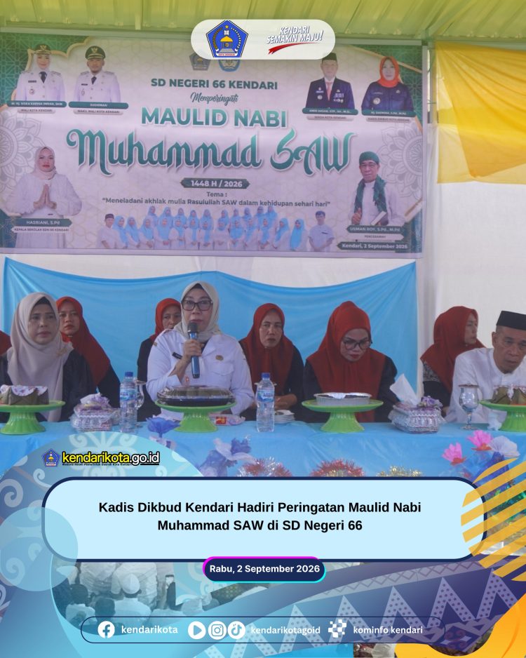 Kadis Dikbud Kendari Hadiri Peringatan Maulid Nabi Muhammad SAW di SD Negeri 66