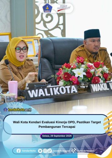 Wali Kota Kendari Evaluasi Kinerja OPD, Pastikan Target Pembangunan Tercapai