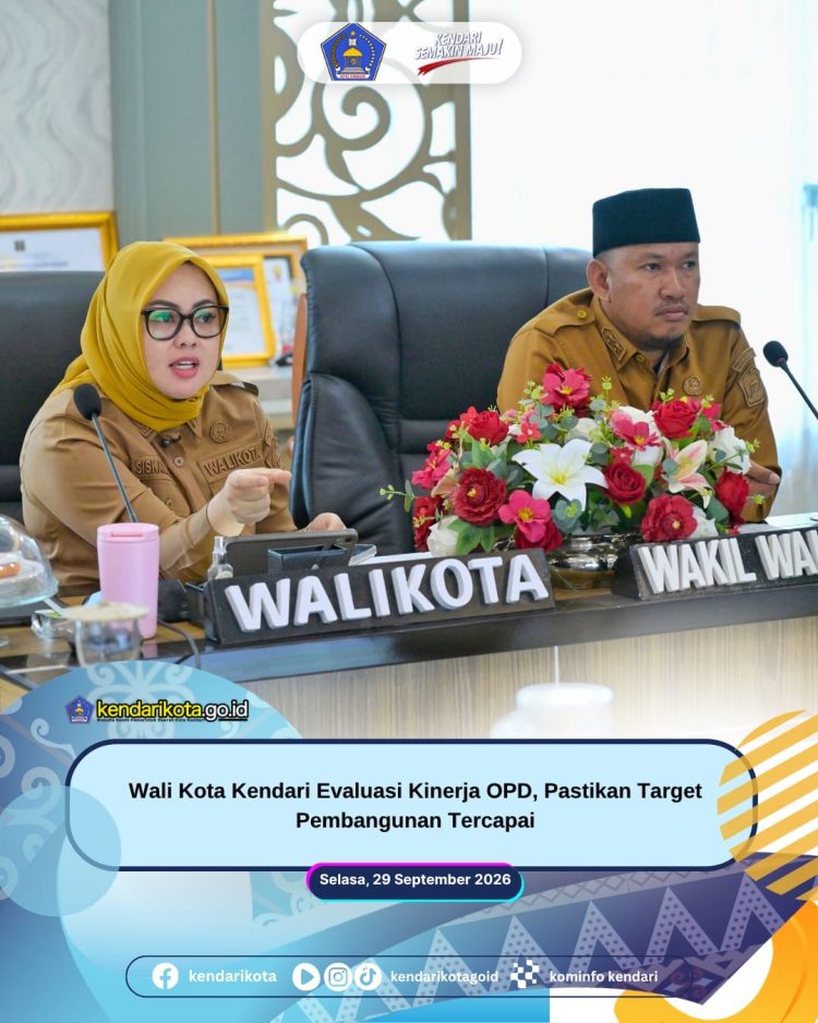 Wali Kota Kendari Evaluasi Kinerja OPD, Pastikan Target Pembangunan Tercapai