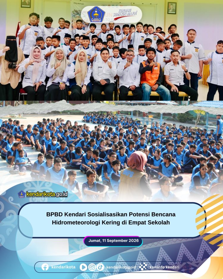 BPBD Kendari Sosialisasikan Potensi Bencana Hidrometeorologi Kering di Empat Sekolah