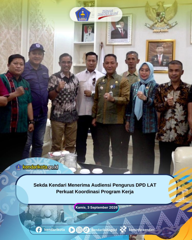 Sekda Kendari Menerima Audiensi Pengurus DPD LAT Perkuat Koordinasi Program Kerja