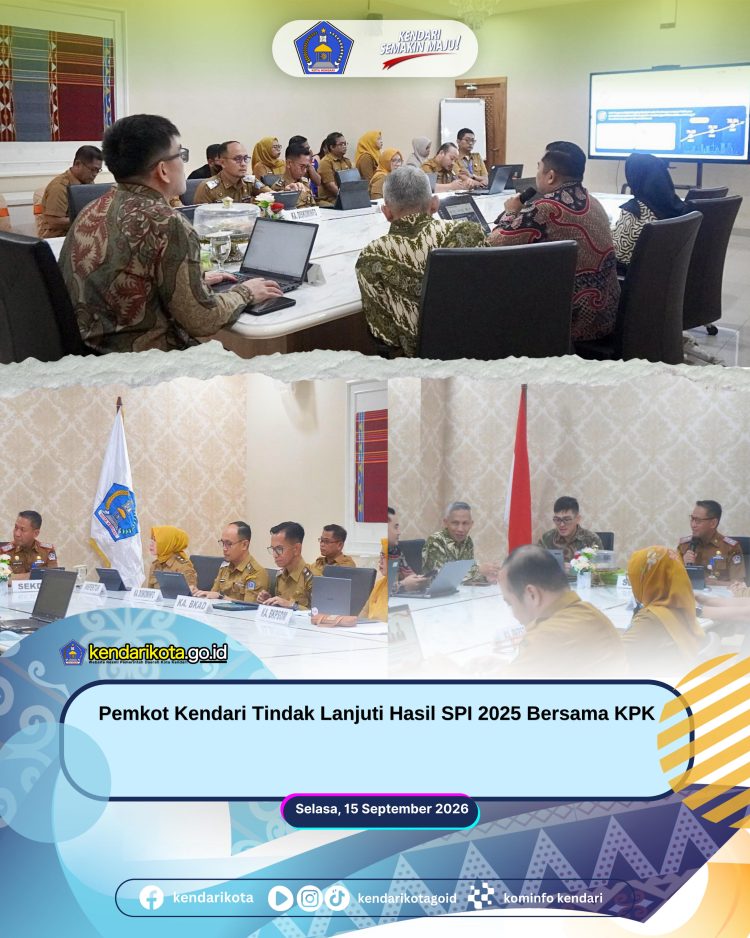 Pemkot Kendari Tindak Lanjuti Hasil SPI 2025 Bersama KPK