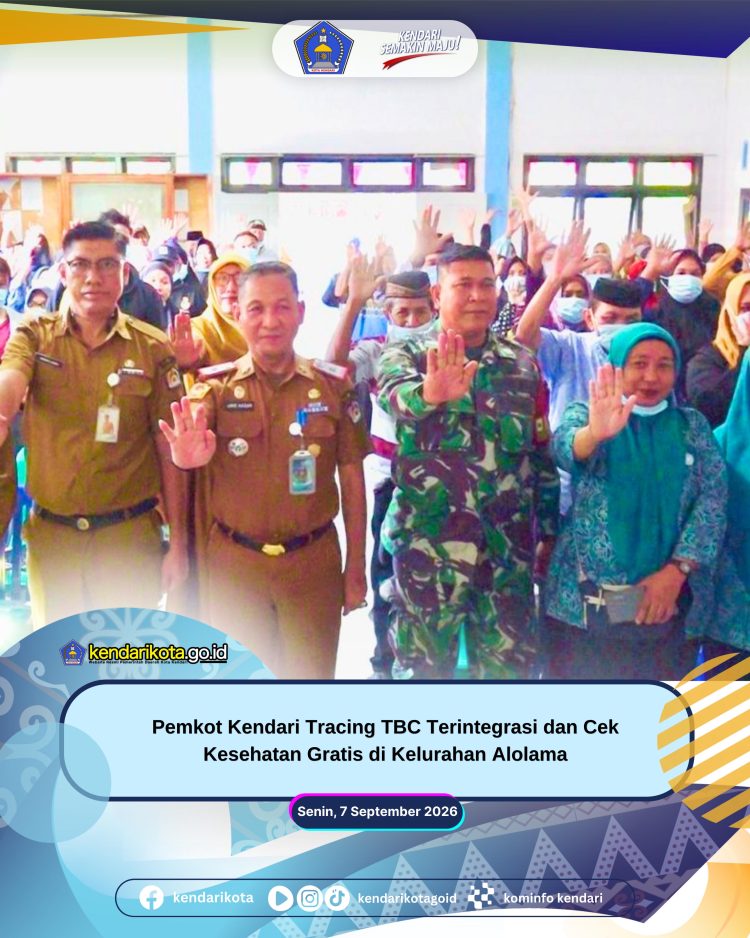 Pemkot Kendari Tracing TBC Terintegrasi dan Cek Kesehatan Gratis di Kelurahan Alolama