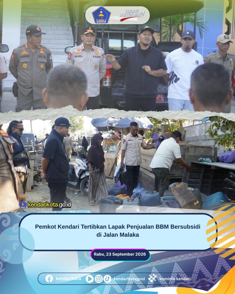 Pemkot Kendari Tertibkan Lapak Penjualan BBM Bersubsidi di Jalan Malaka
