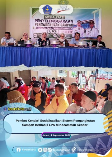 Pemkot Kendari Sosialisasikan Sistem Pengangkutan Sampah Berbasis LPS di Kecamatan Kendari