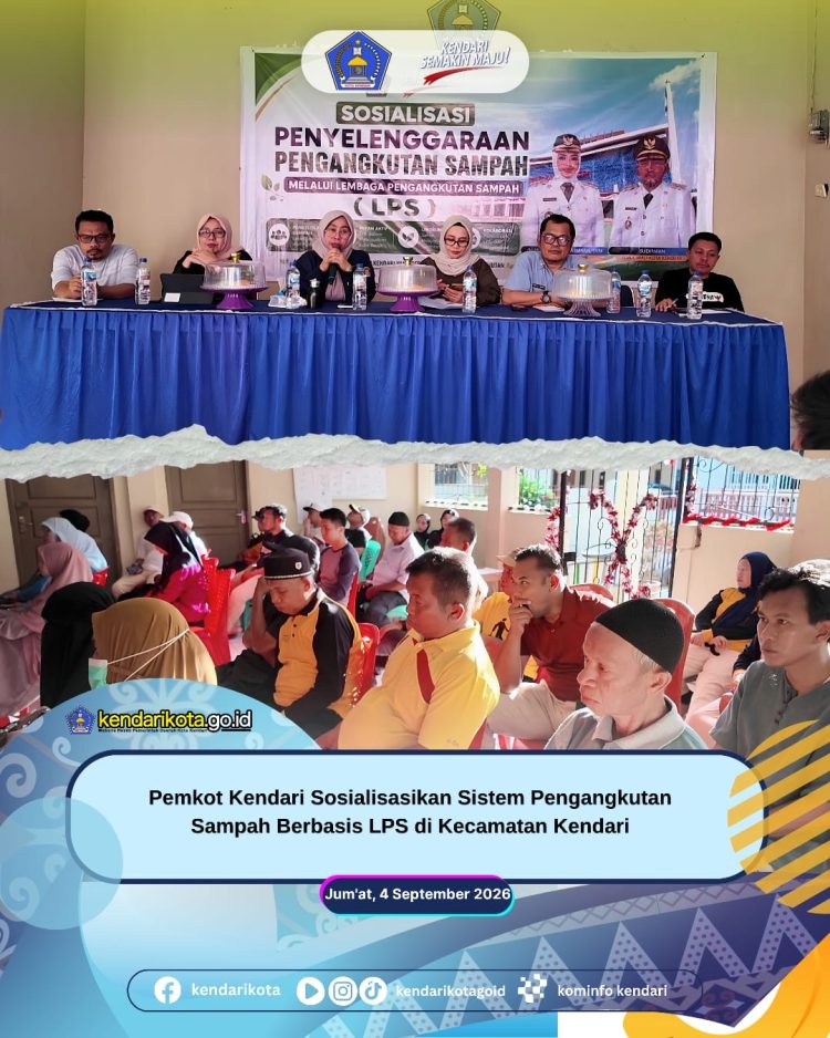 Pemkot Kendari Sosialisasikan Sistem Pengangkutan Sampah Berbasis LPS di Kecamatan Kendari