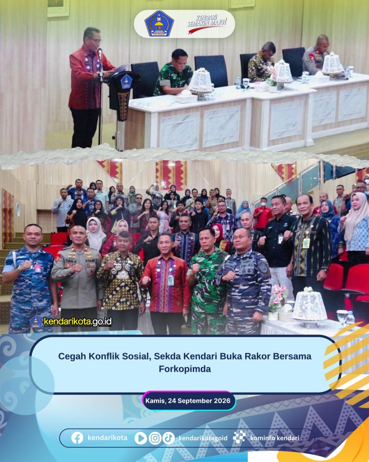 Cegah Konflik Sosial, Sekda Kendari Buka Rakor Bersama Forkopimda
