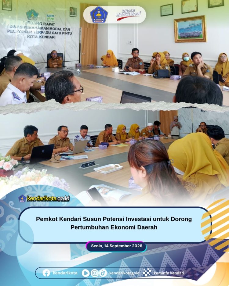 Pemkot Kendari Susun Potensi Investasi untuk Dorong Pertumbuhan Ekonomi Daerah