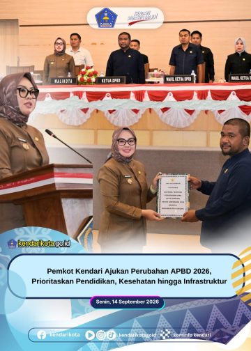 Pemkot Kendari Ajukan Perubahan APBD 2026, Prioritaskan Pendidikan, Kesehatan hingga Infrastruktur