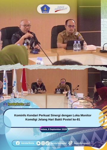 Kominfo Kendari Perkuat Sinergi dengan Balai Monitor Spektrum Frekuensi Radio dan Infrastruktur Digital Kelas II Kendari Jelang Hari Bakti Postel ke-81