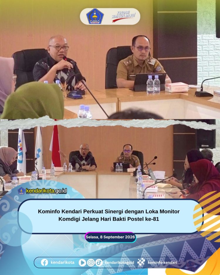 Kominfo Kendari Perkuat Sinergi dengan Loka Monitor Komdigi Jelang Hari Bakti Postel ke-81