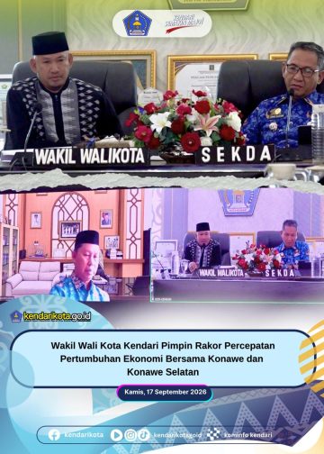 Wakil Wali Kota Kendari Pimpin Rakor Percepatan Pertumbuhan Ekonomi Bersama Konawe dan Konawe Selatan