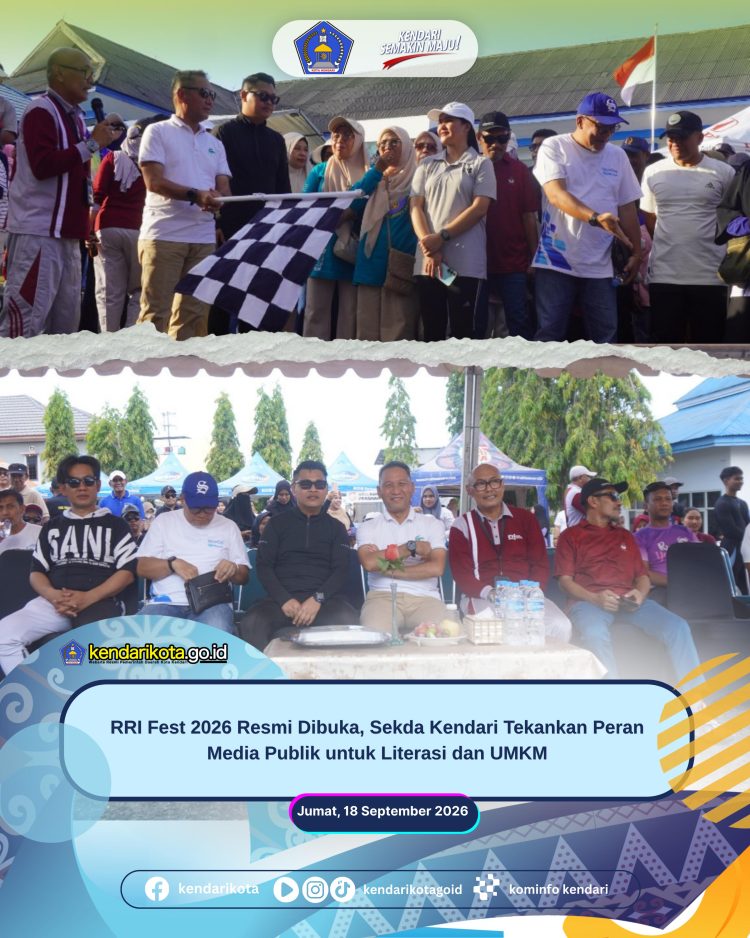 RRI Fest 2026 Resmi Dibuka, Sekda Kendari Tekankan Peran Media Publik untuk Literasi dan UMKM