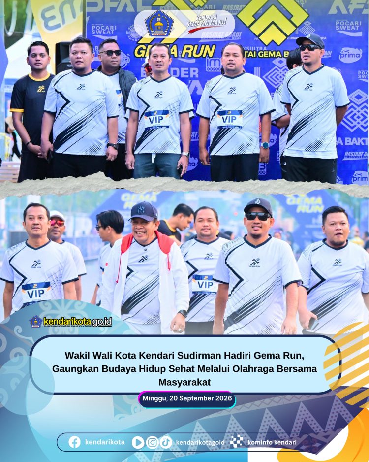 Wakil Wali Kota Kendari Sudirman Hadiri Gema Run, Gaungkan Budaya Hidup Sehat Melalui Olahraga Bersama Masyarakat