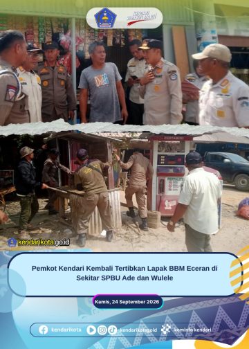 Pemkot Kendari Kembali Tertibkan Lapak BBM Eceran di Sekitar SPBU Ade dan Wulele