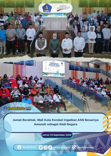 Jumat Berahlak, Wali Kota Kendari Ingatkan ASN Besarnya Amanah sebagai Abdi Negara