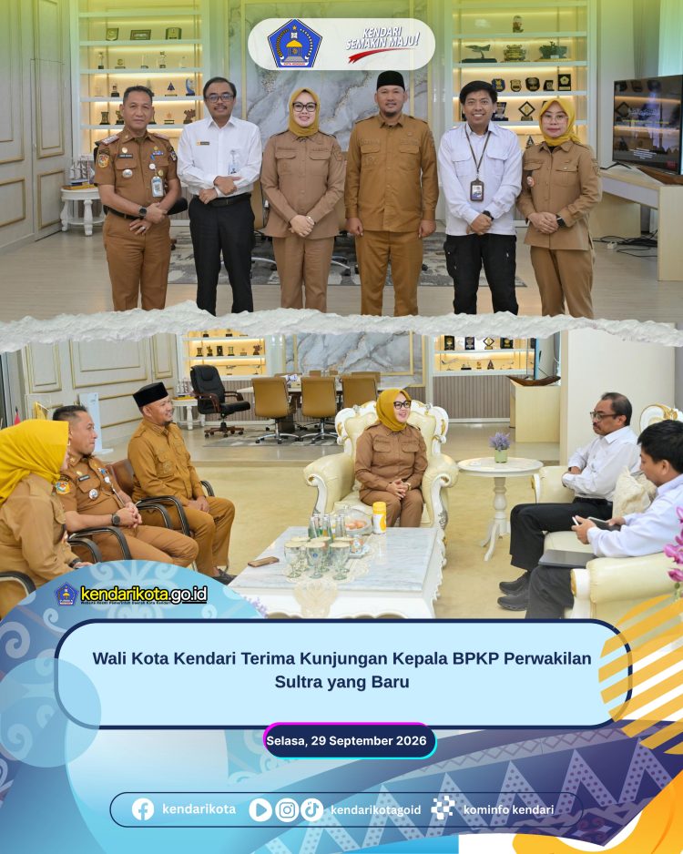 Wali Kota Kendari Terima Kunjungan Kepala BPKP Perwakilan Sultra yang Baru