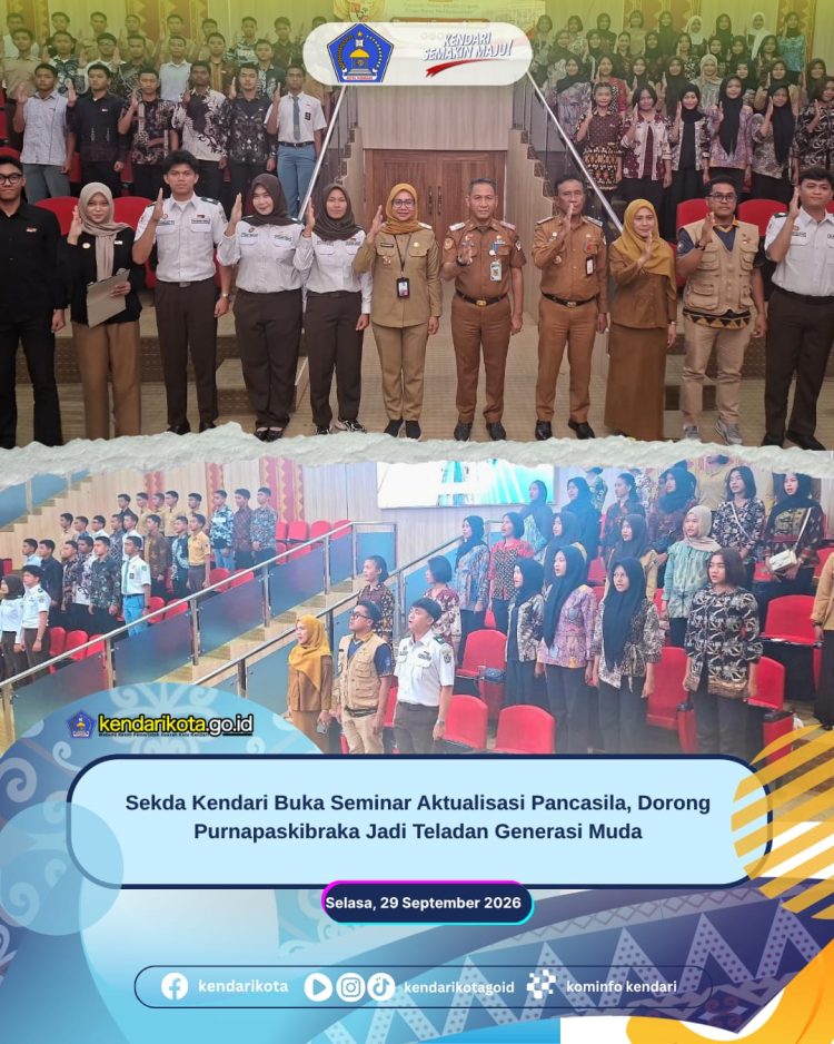 Sekda Kendari Buka Seminar Aktualisasi Pancasila, Dorong Purnapaskibraka Jadi Teladan Generasi Muda