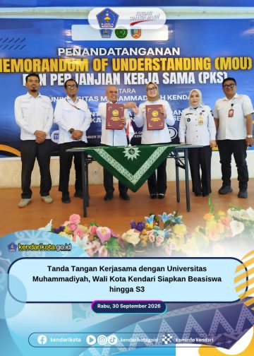 Tanda Tangan Kerjasama dengan Universitas Muhammadiyah, Wali Kota Kendari Siapkan Beasiswa hingga S3