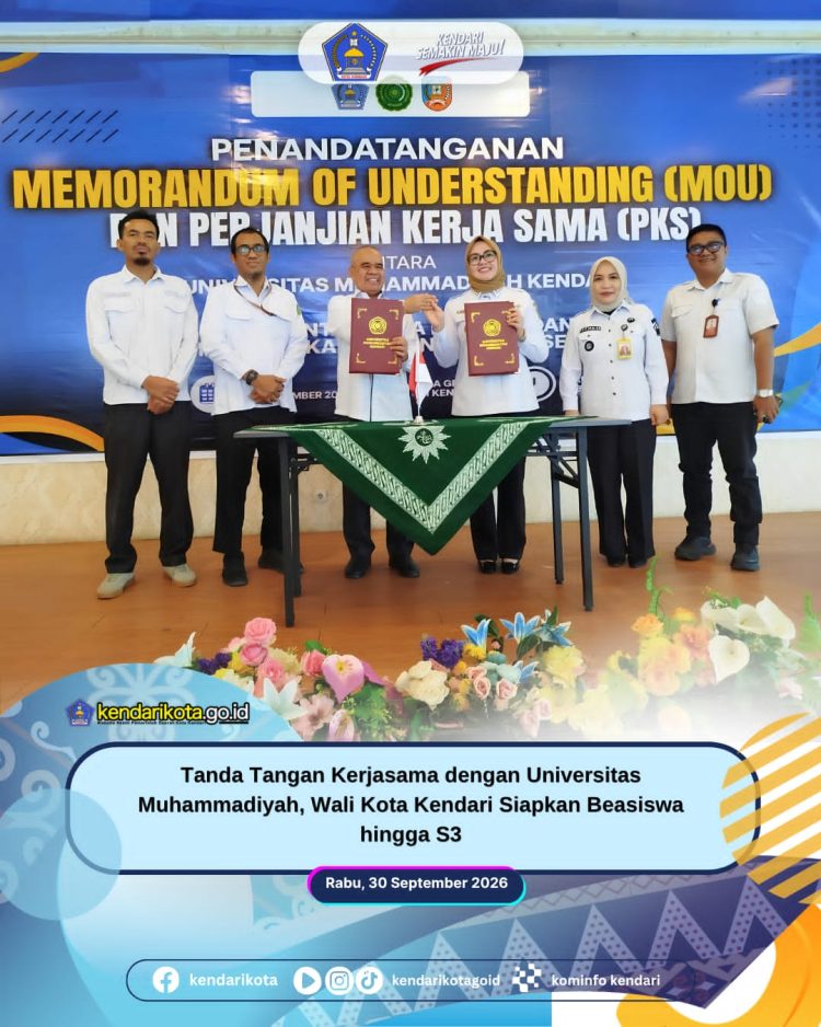 Tanda Tangan Kerjasama dengan Universitas Muhammadiyah, Wali Kota Kendari Siapkan Beasiswa hingga S3