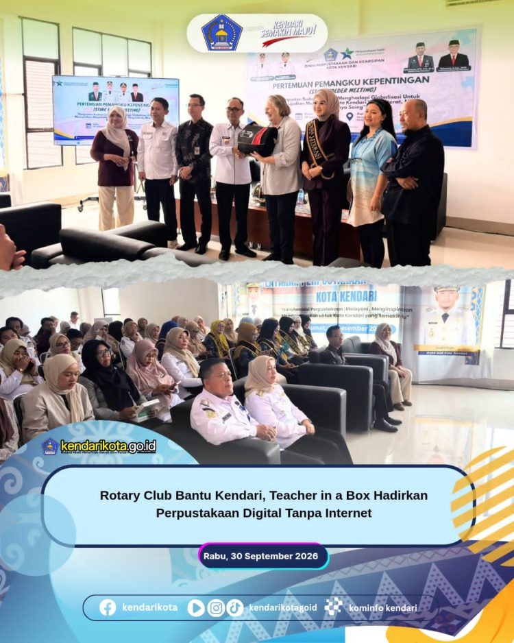 Rotary Club Bantu Kendari, Teacher in a Box Hadirkan Perpustakaan Digital Tanpa Internet