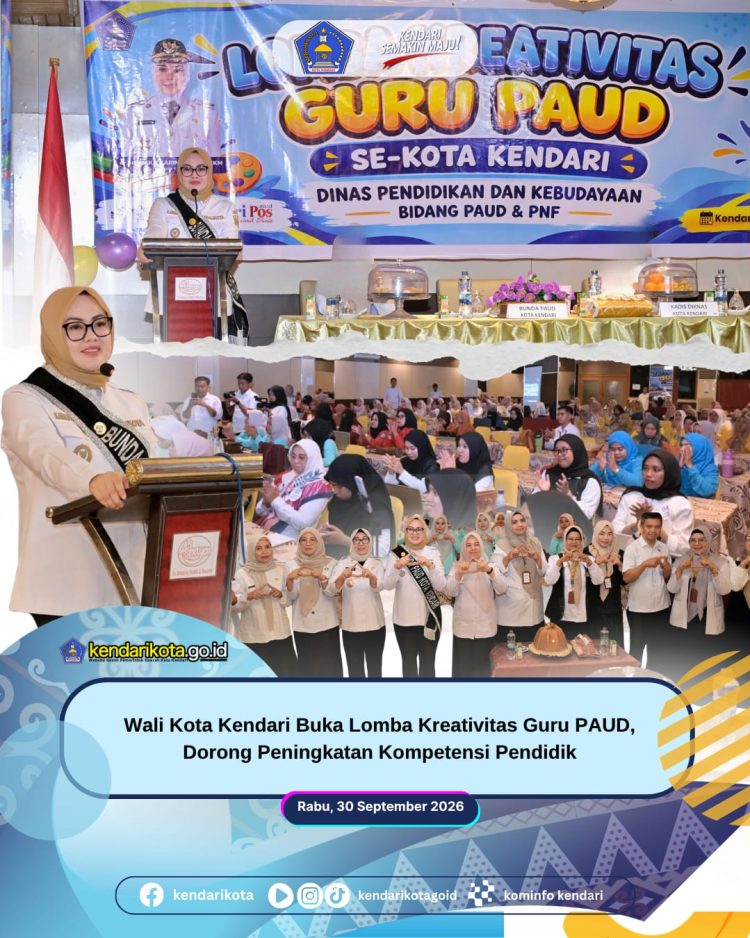 Wali Kota Kendari Buka Lomba Kreativitas Guru PAUD, Dorong Peningkatan Kompetensi Pendidik