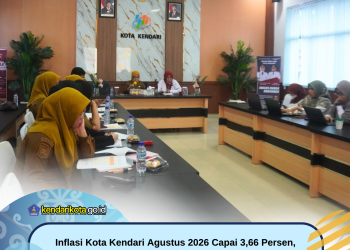Inflasi Kota Kendari Agustus 2026 Capai 3,66 Persen, Pemkot Perkuat Pengendalian Harga