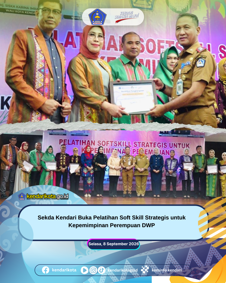 Sekda Kendari Buka Pelatihan Soft Skill Strategis untuk Kepemimpinan Perempuan DWP