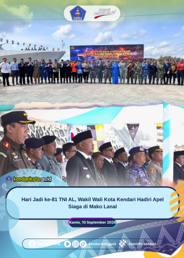 Hari Jadi ke-81 TNI AL, Wakil Wali Kota Kendari Hadiri Apel Siaga di Mako Lanal