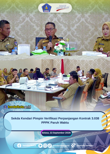 Sekda Kendari Pimpin Verifikasi Perpanjangan Kontrak 3.038 PPPK Paruh Waktu