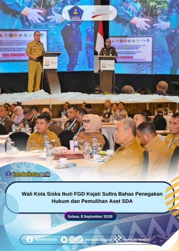 Wali Kota Siska Ikuti FGD Kejati Sultra Bahas Penegakan Hukum dan Pemulihan Aset SDA
