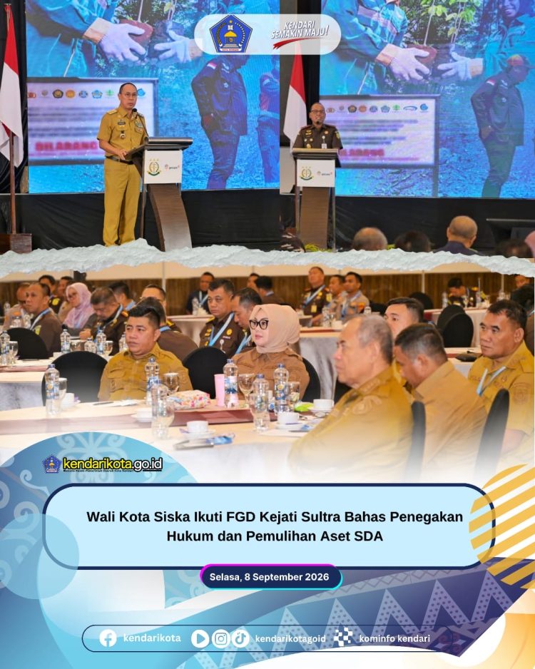 Wali Kota Siska Ikuti FGD Kejati Sultra Bahas Penegakan Hukum dan Pemulihan Aset SDA
